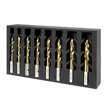 VERSADRIVE HMT Cobalt Drill InsertFoam Set: 5, 6, 6.8, 7, 7.5, 8, 9, 10mm 209010-SET6